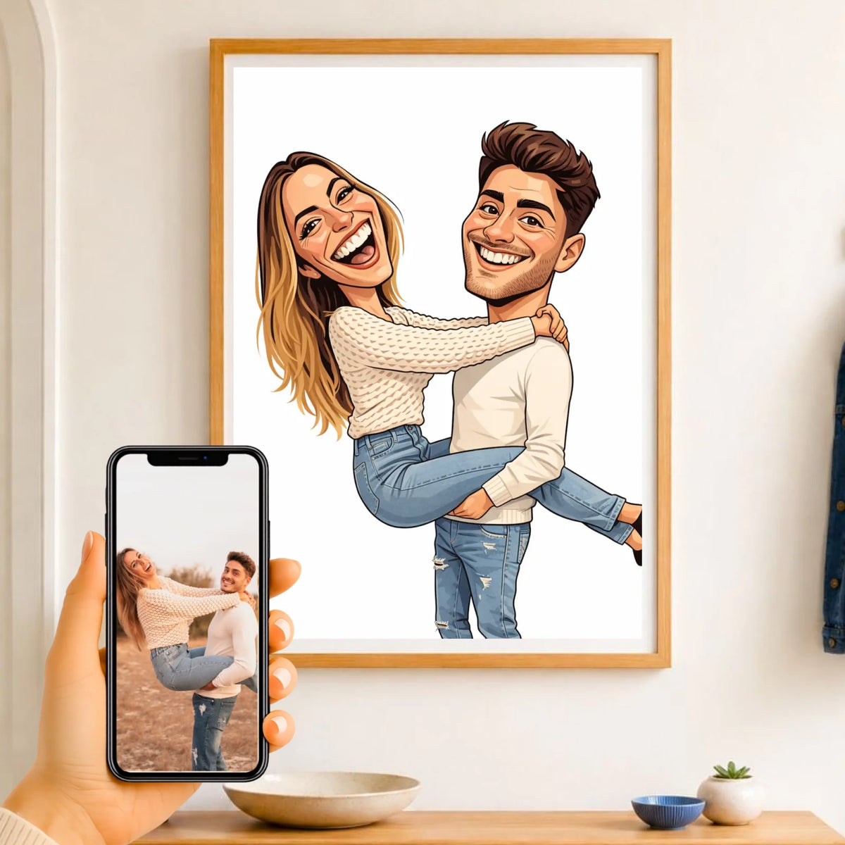 Affiche personnalisée couple caricature – vue 16