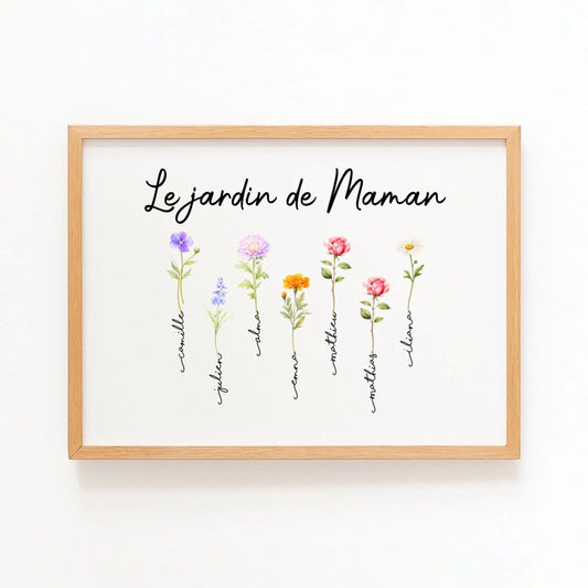 Affiche personnalisée maman - Le jardin de Maman – vue 2