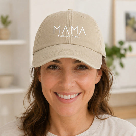 Casquette personnalisée brodée maman papa