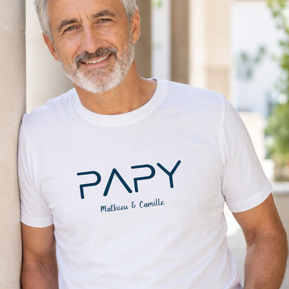 T-shirt Papy Blanc 6
