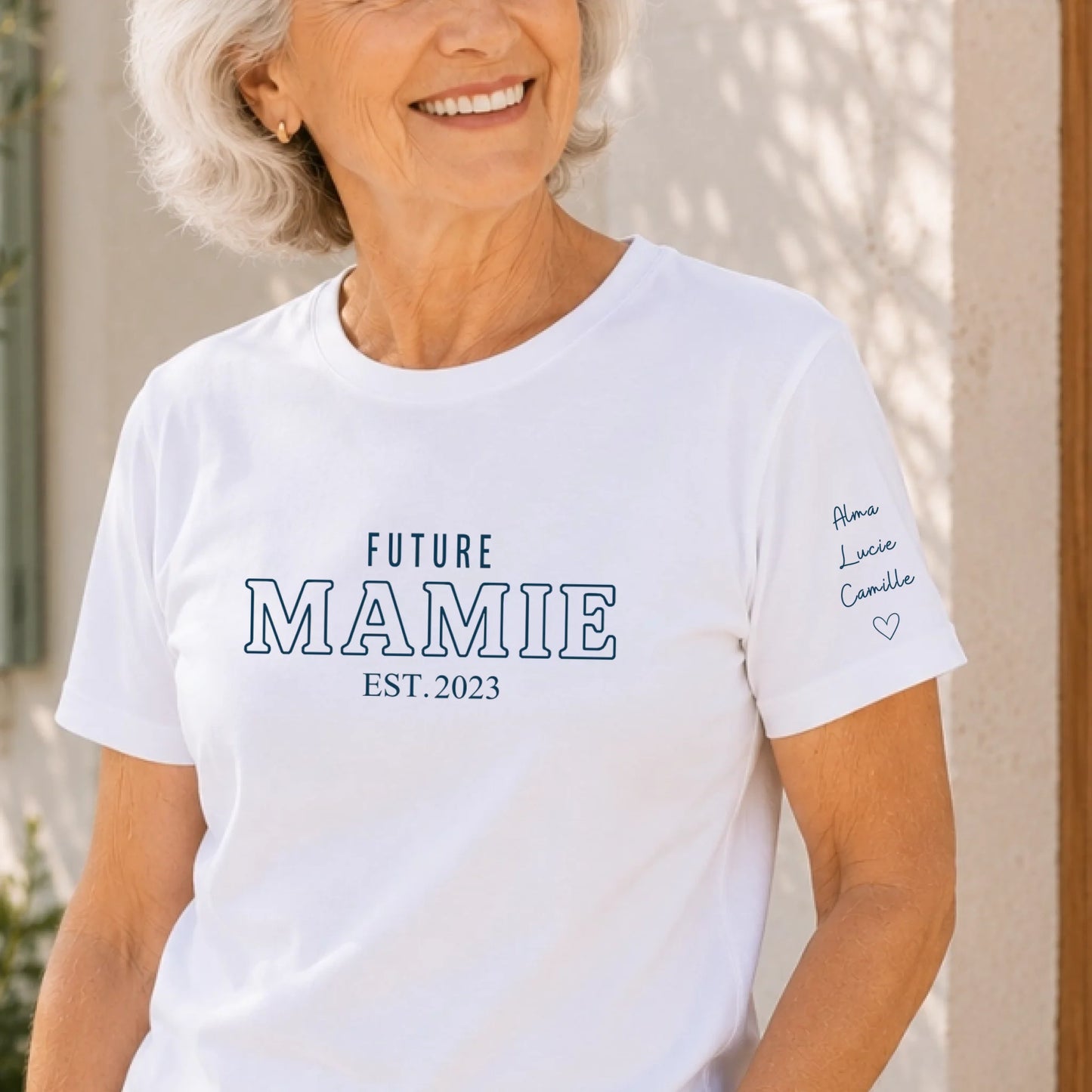 T-shirt Blanc Mamie