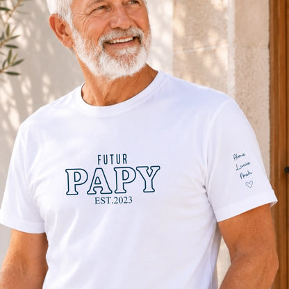 T-shirt Papy Blanc 5