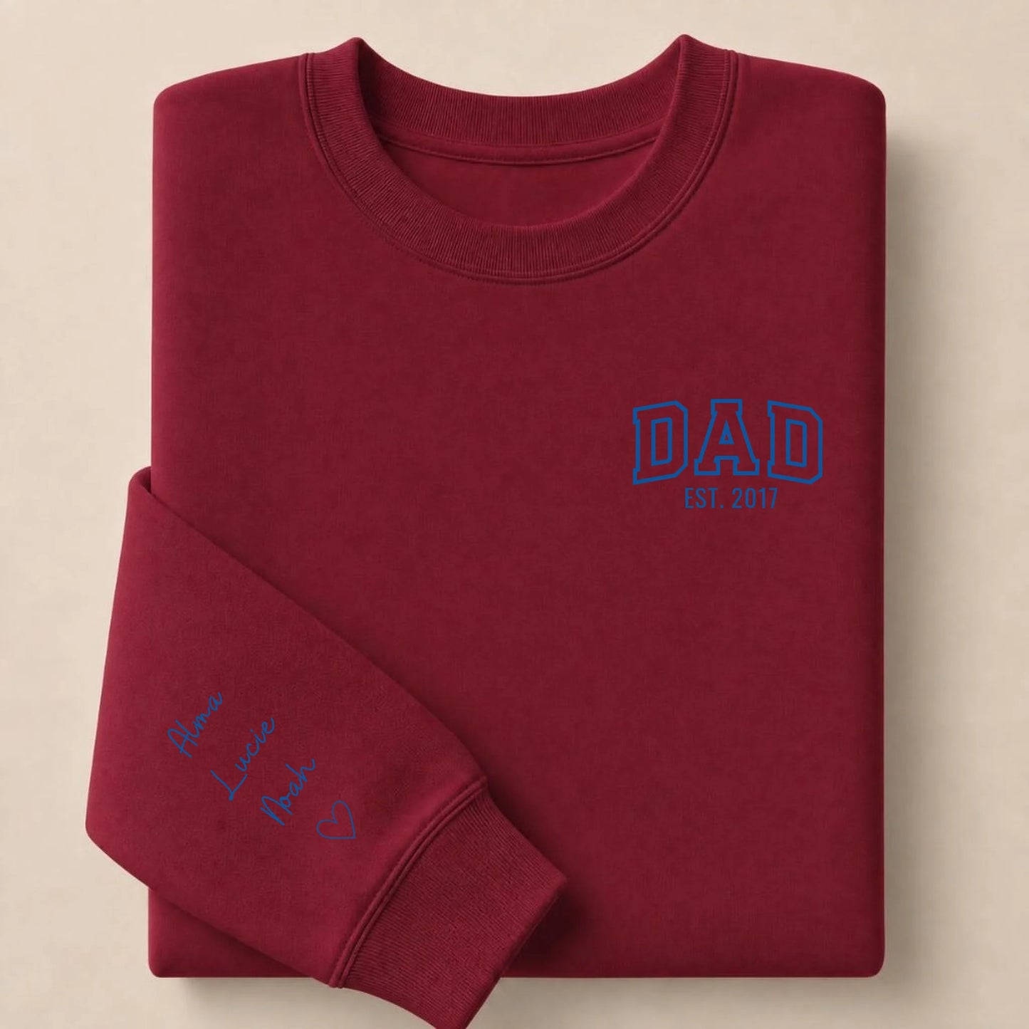 Hoodie Broderie Droite Rouge