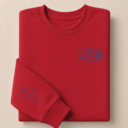 Hoodie Broderie Droite Rouge