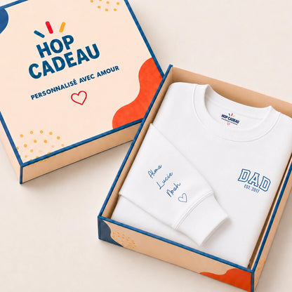 Sweatshirt blanc hop cadeau