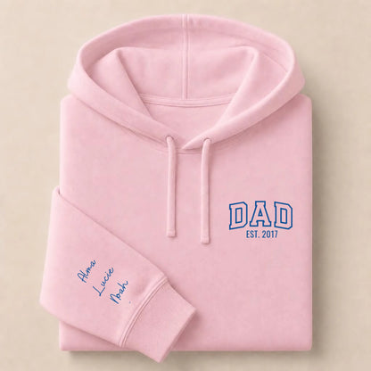 Hoodie Broderie Droite Rouge