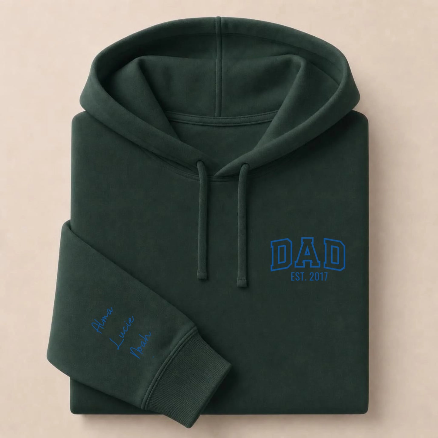 Hoodie Broderie Droite Rouge