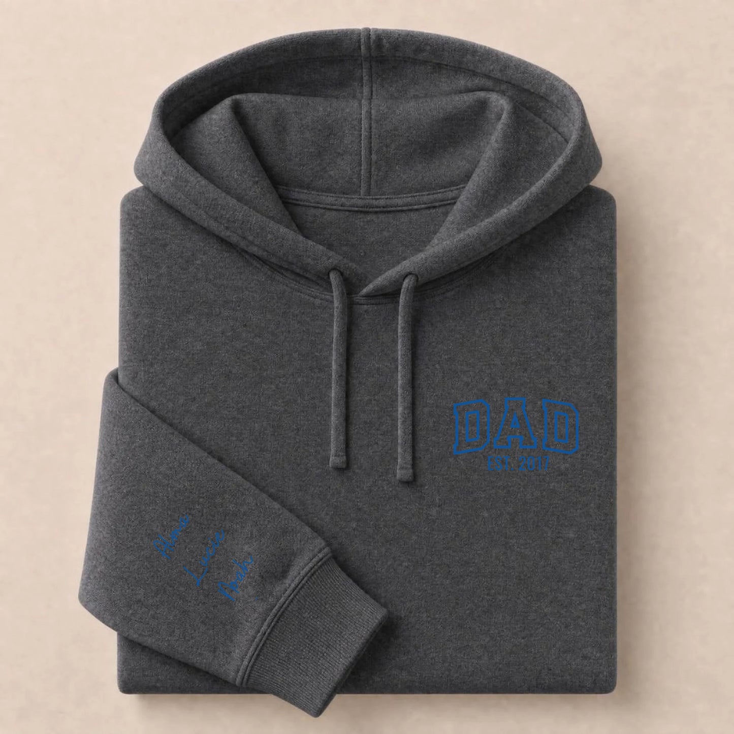 Hoodie Broderie Droite Rouge