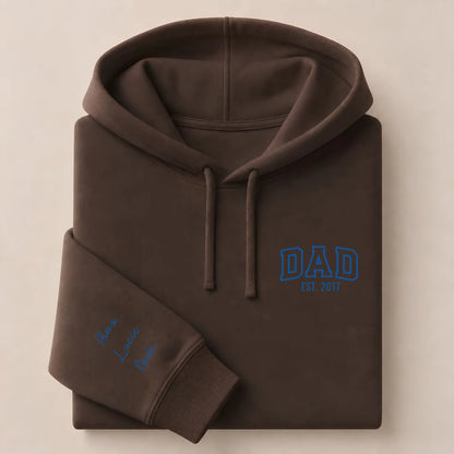 Hoodie Broderie Droite Rouge