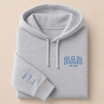 Hoodie Broderie Droite Rouge