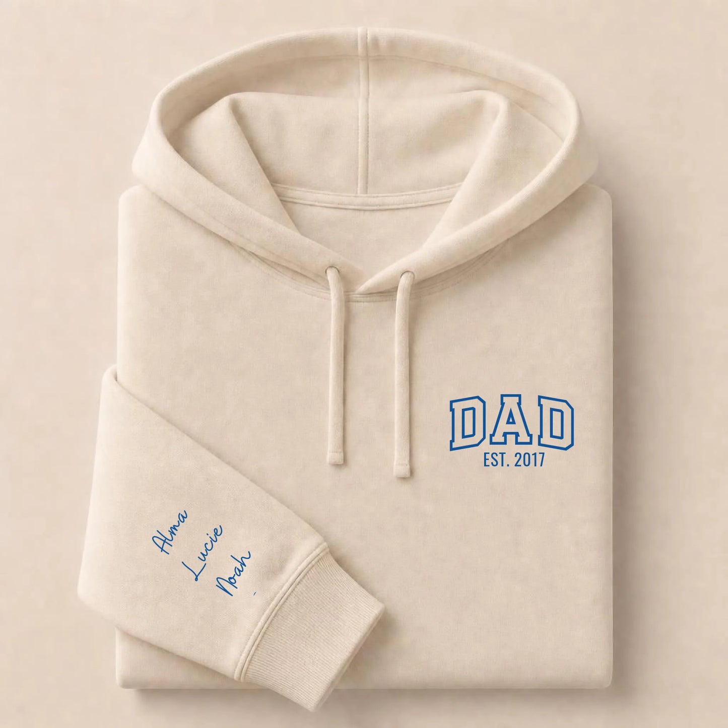 Hoodie Broderie Droite Rouge