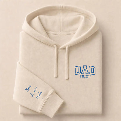 Hoodie Broderie Droite Rouge