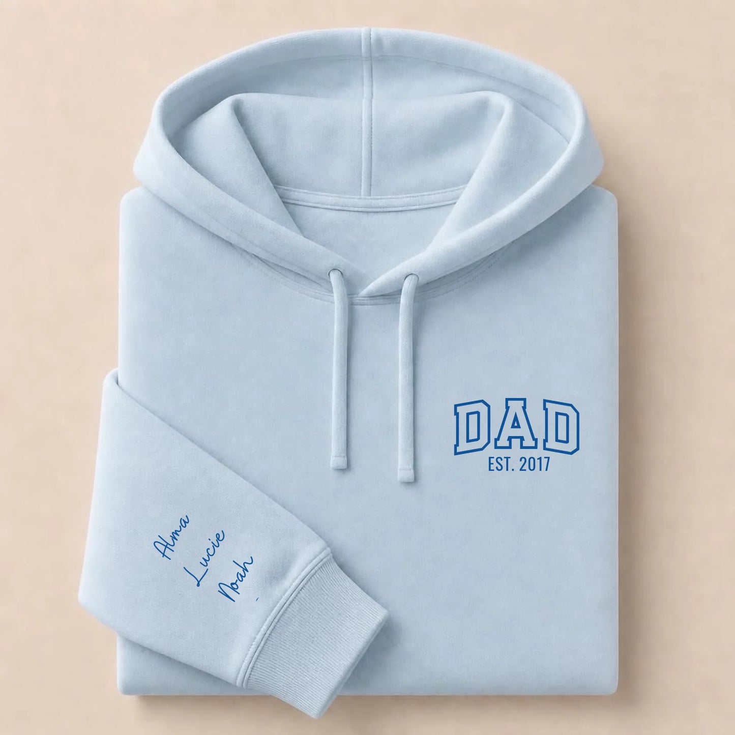 Hoodie Broderie Droite Rouge