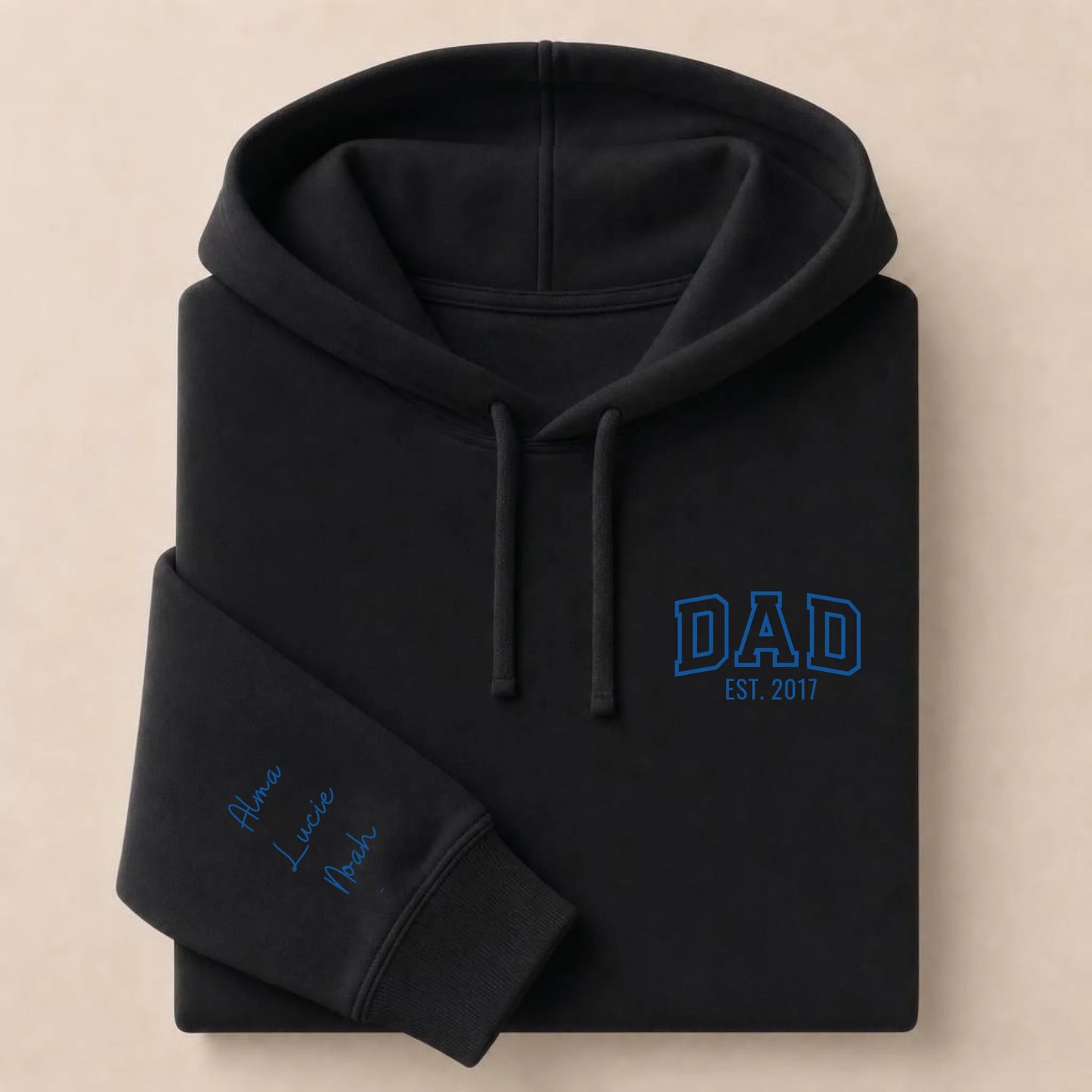 Hoodie Broderie Droite Rouge