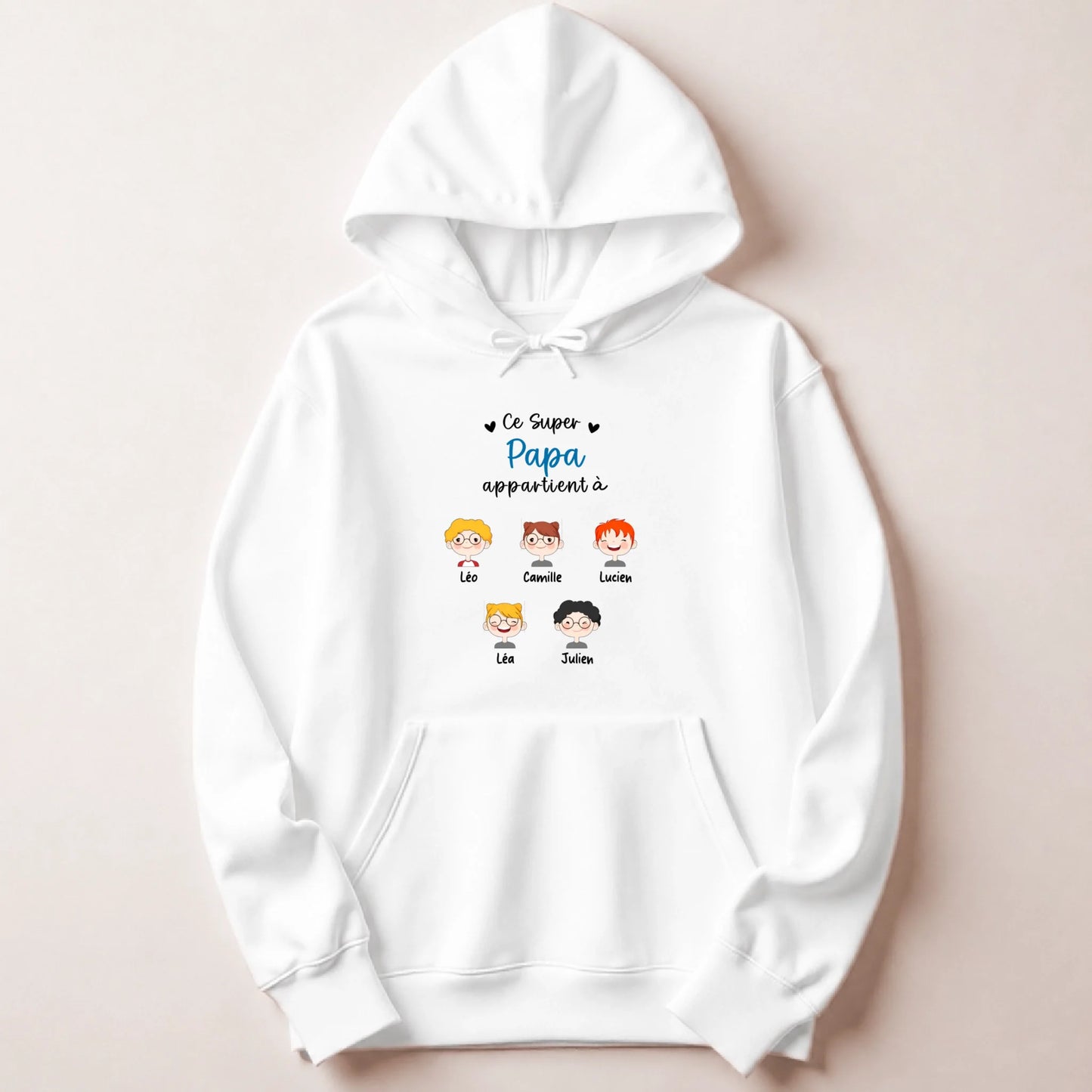 Sweat à capuche Blanc