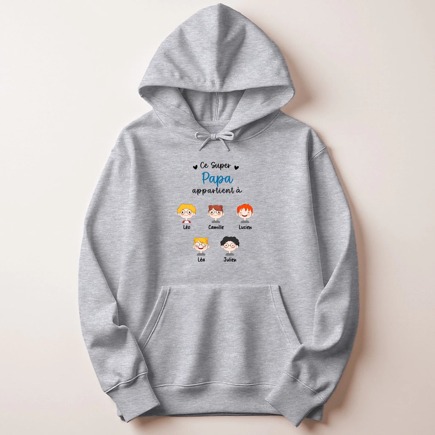 Sweat à capuche Gris clair