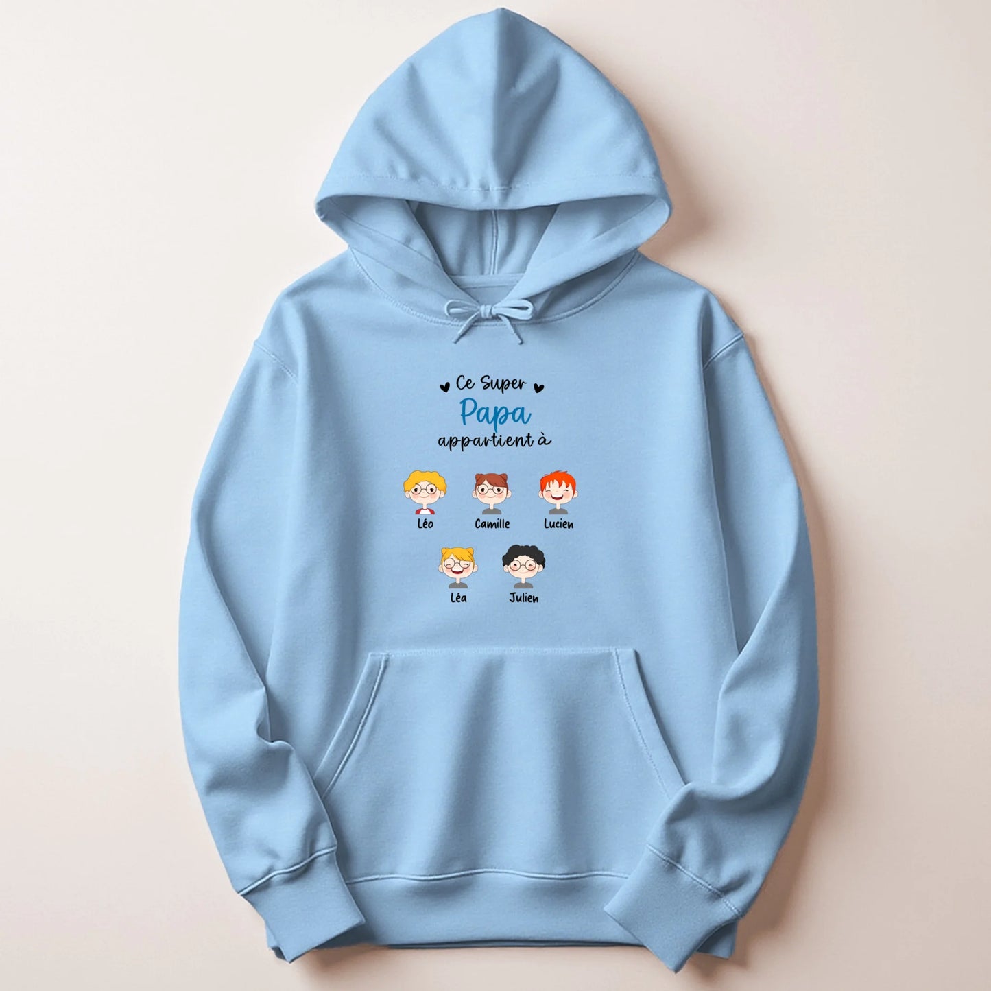 Sweat à capuche Bleu ciel