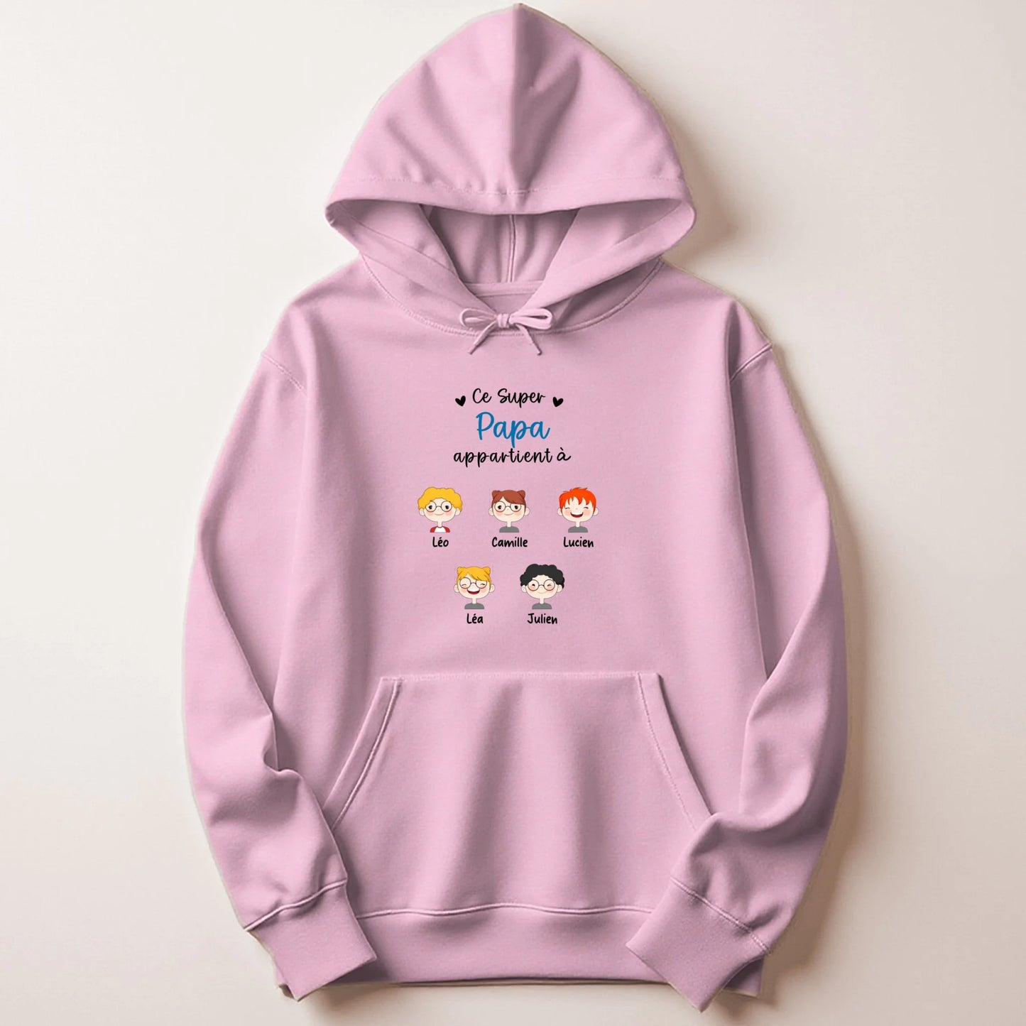 Sweat à capuche Rose clair