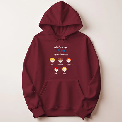 Sweat à capuche Bordeaux