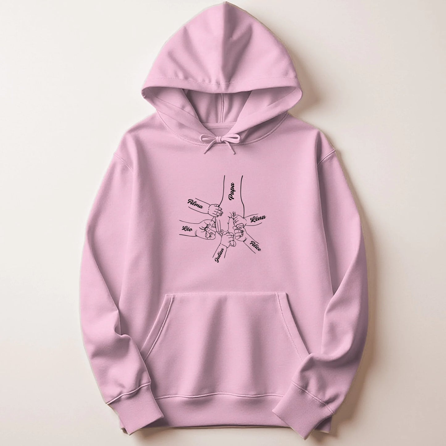 Sweat à capuche Rose clair