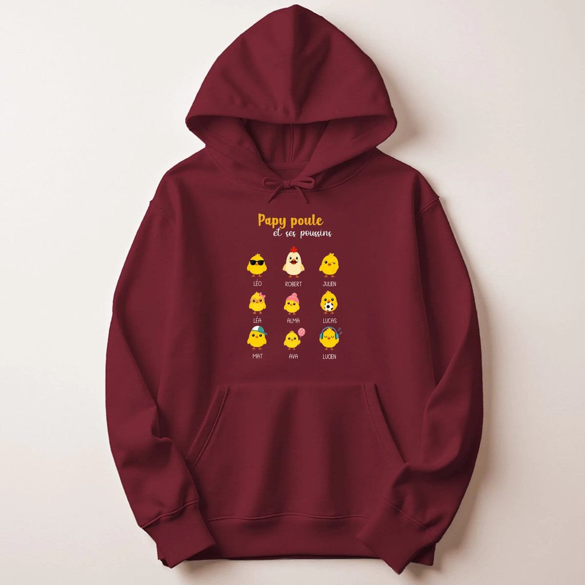 Sweat à capuche Bordeaux