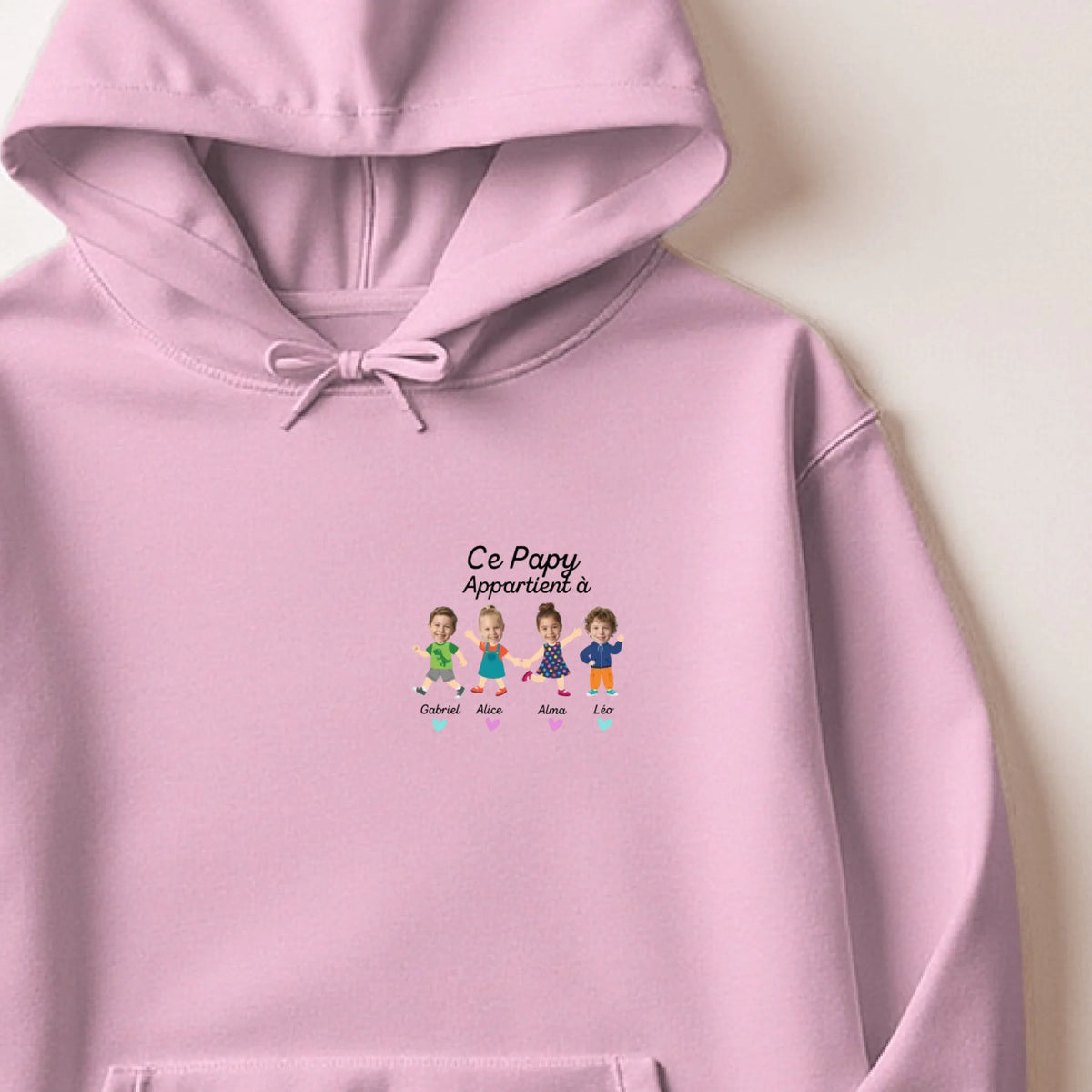 Sweat à capuche Rose clair