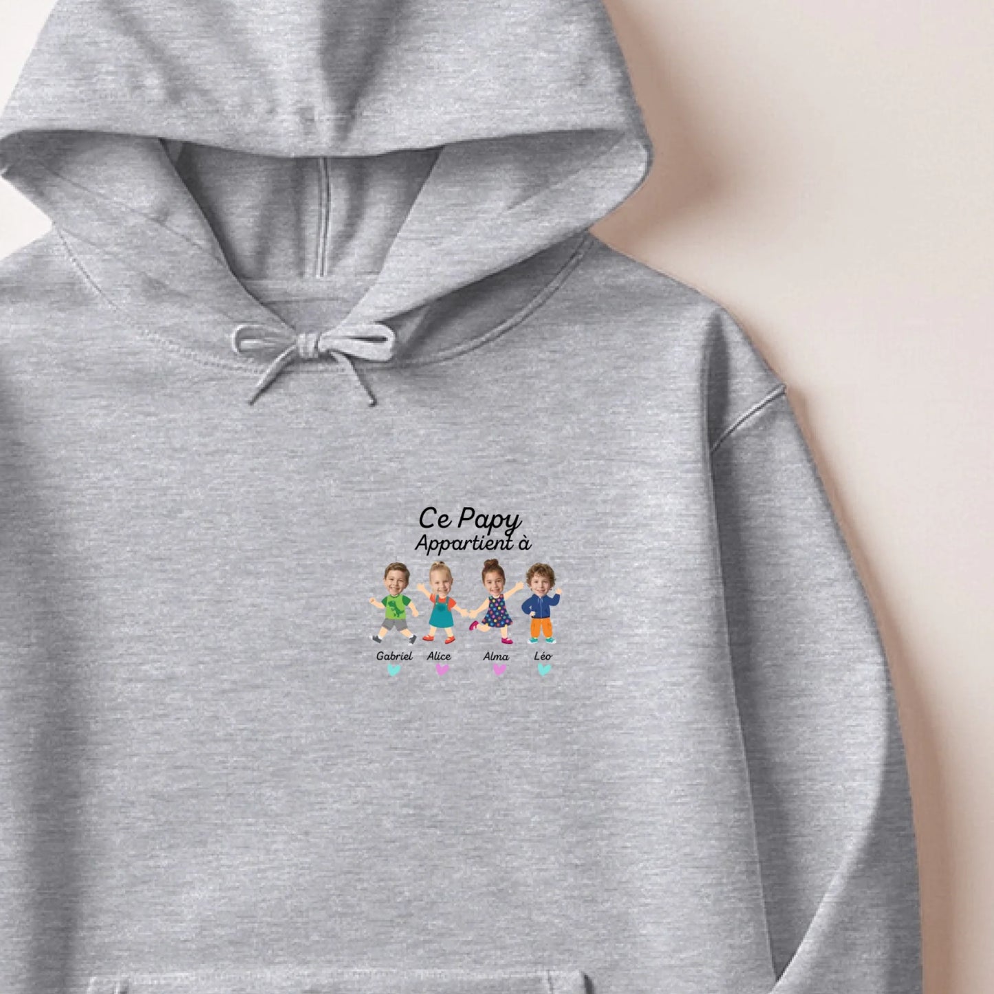 Sweat à capuche Gris clair