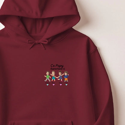 Sweat à capuche Bordeaux