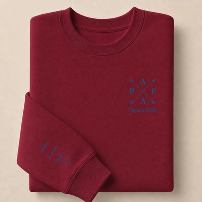 Hoodie Broderie Droite Rouge
