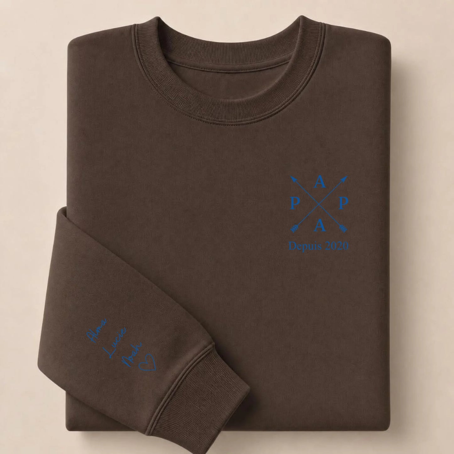Hoodie Broderie Droite Rouge