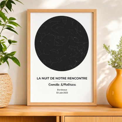 Affiche carte du ciel