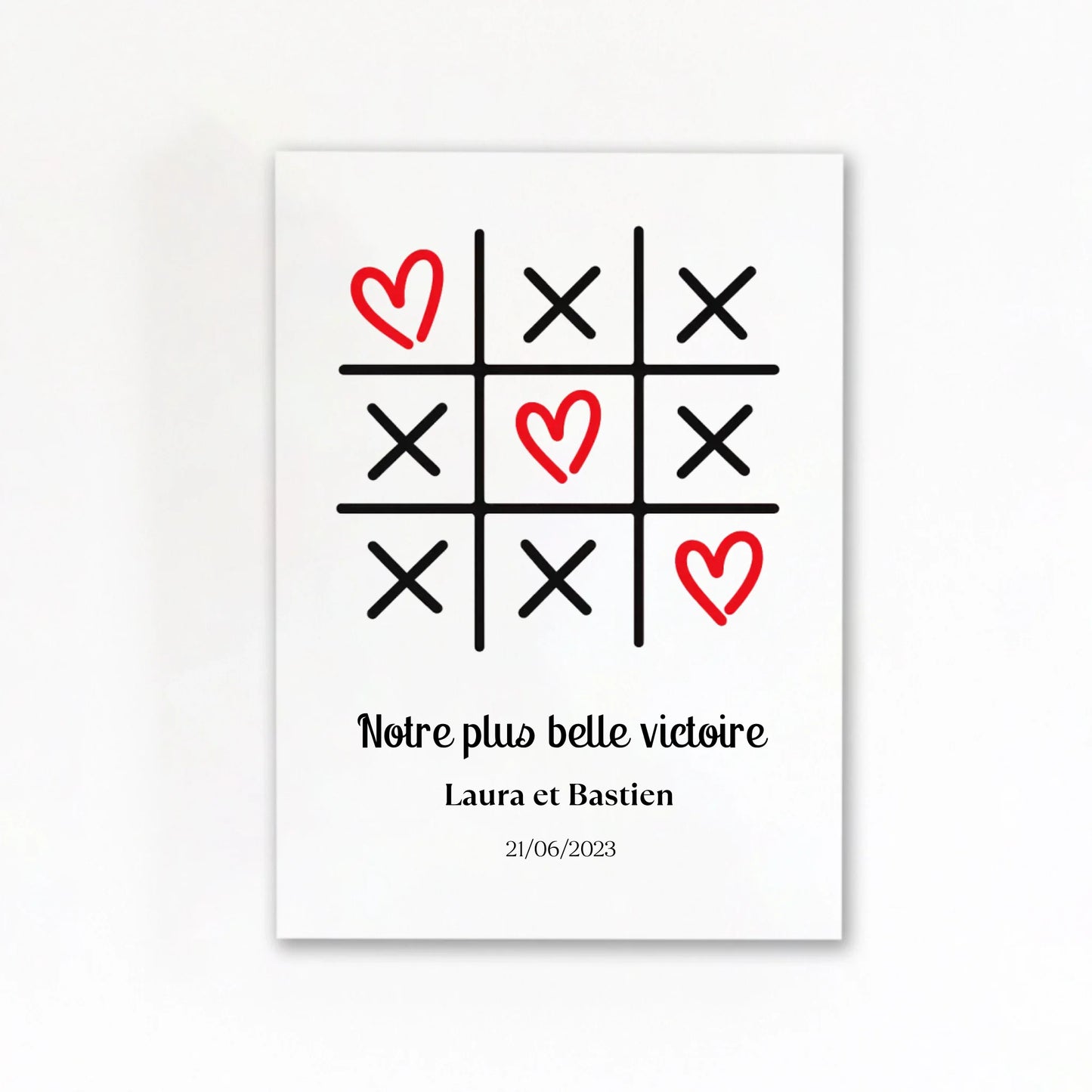 Affiche personnalisée chambre couple sans cadre
