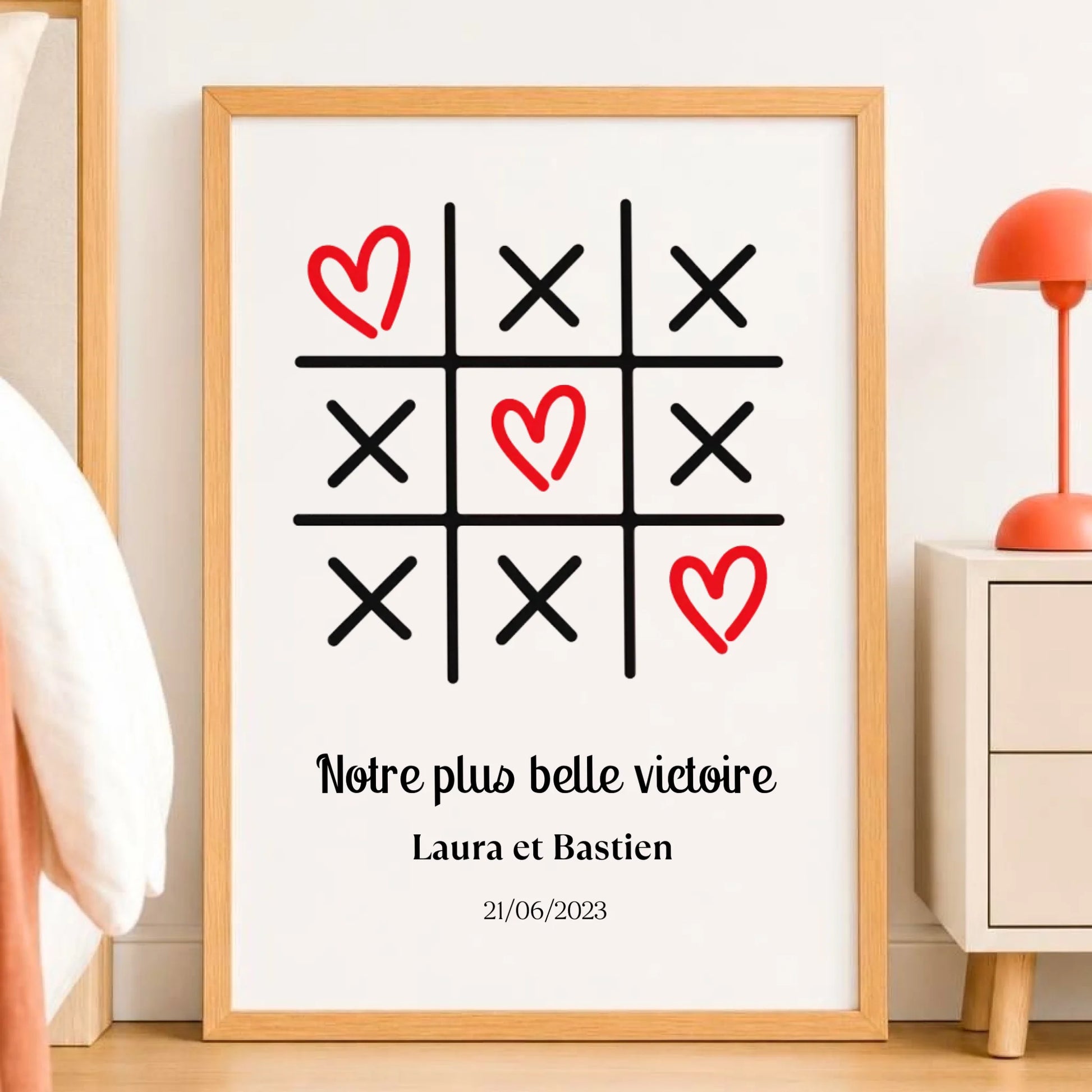 Affiche personnalisée chambre couple