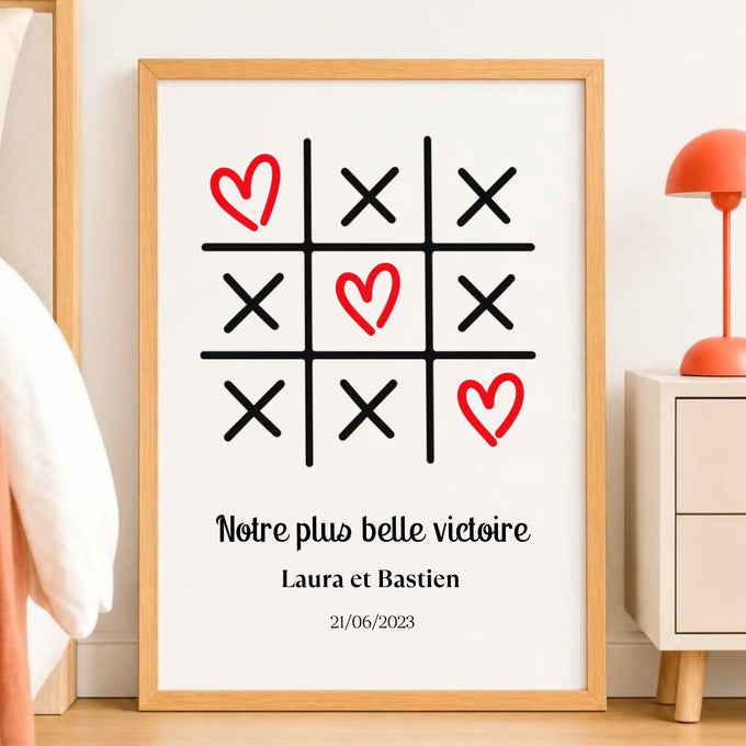 Affiche personnalisée chambre couple