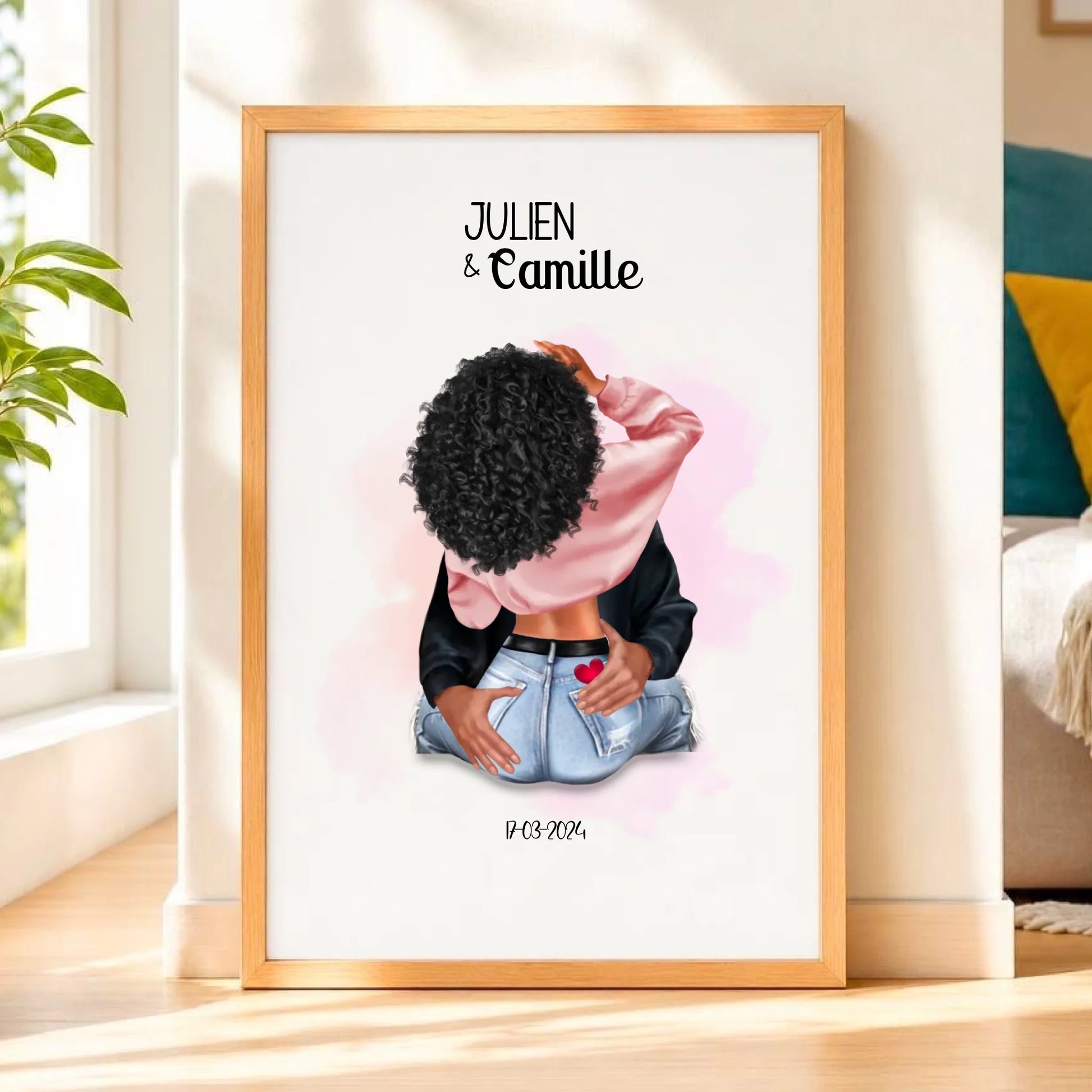Affiche couple amoureux – vue 2
