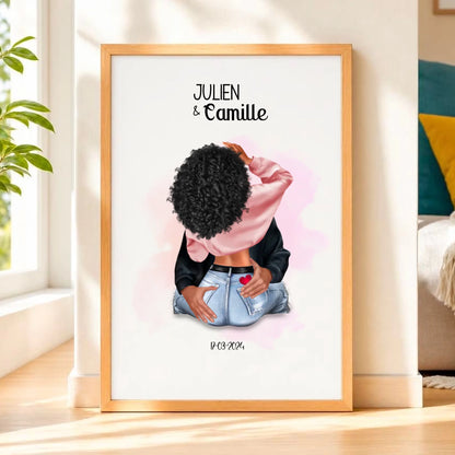 Affiche couple amoureux – vue 2