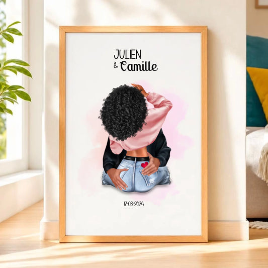 Affiche couple amoureux – vue 2