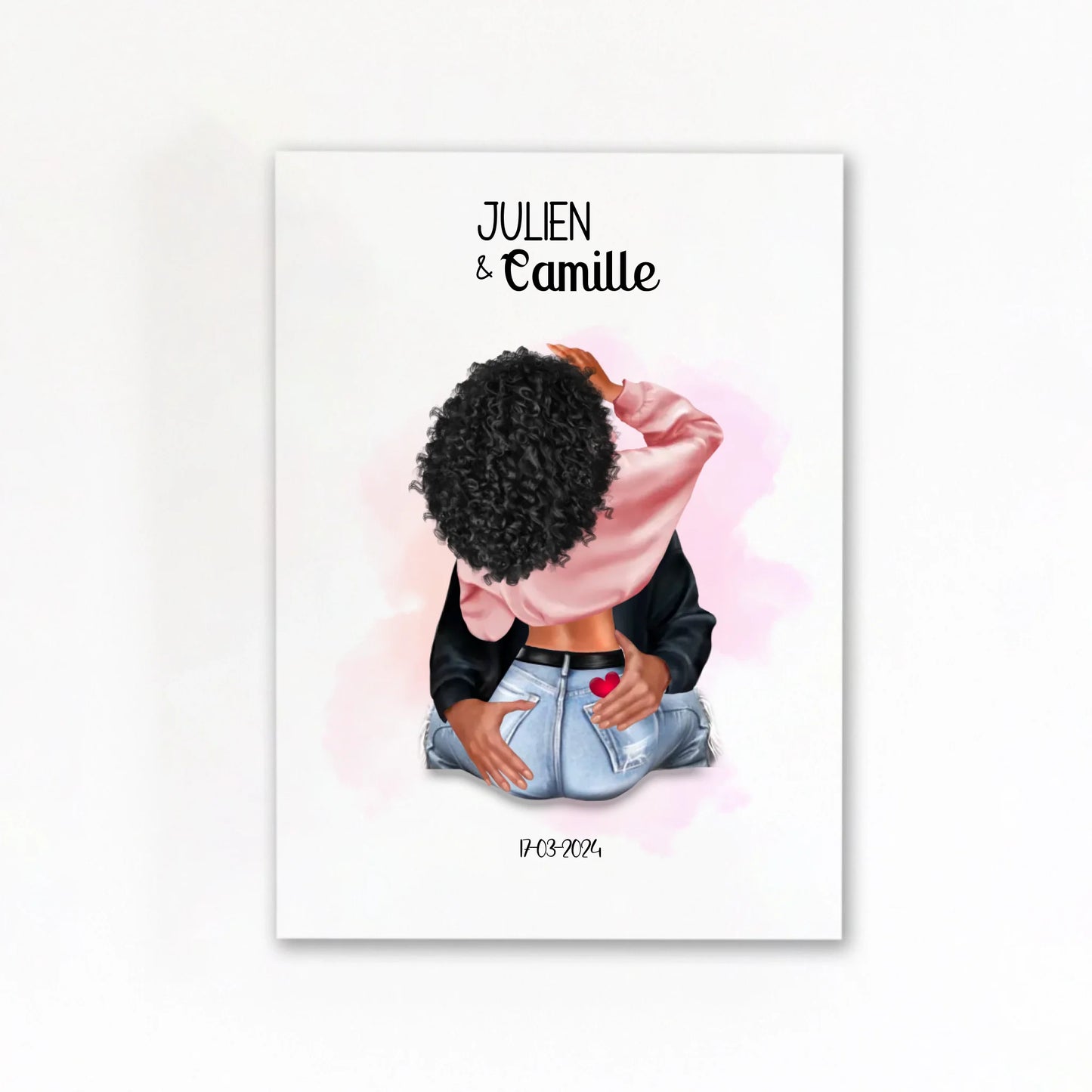 Affiche couple amoureux sans cadre