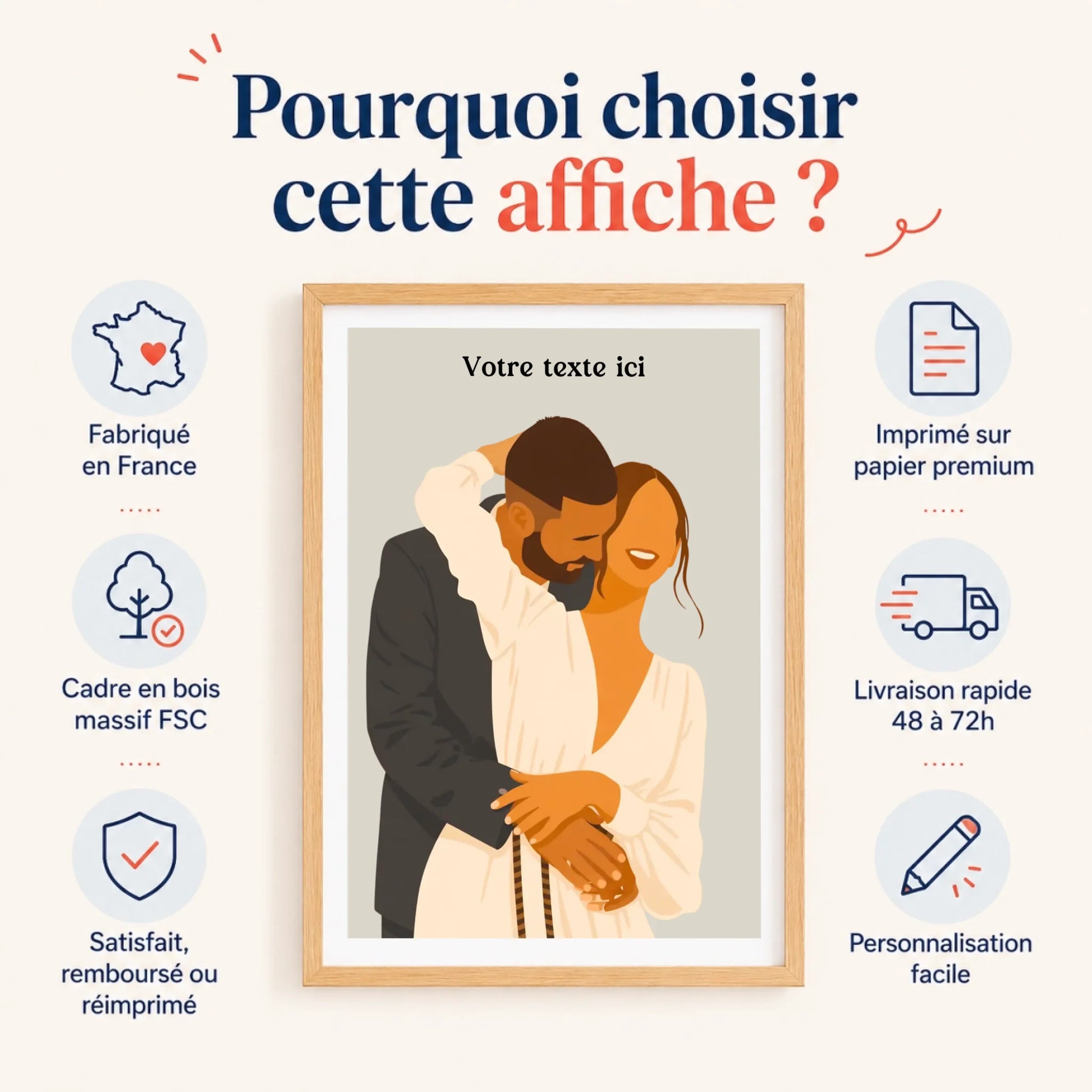 Affiche couple dessin – vue 16