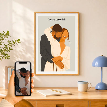 Affiche couple dessin – vue 17
