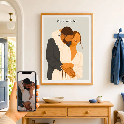 Affiche couple dessin – vue 18