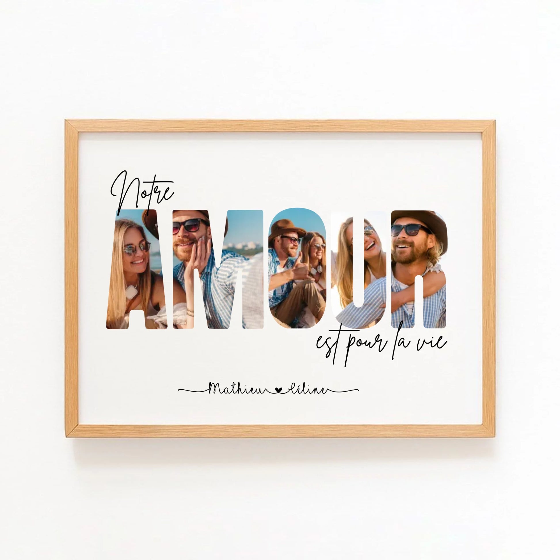 Affiche personnalisée couple - Notre amour est pour la vie – vue 2