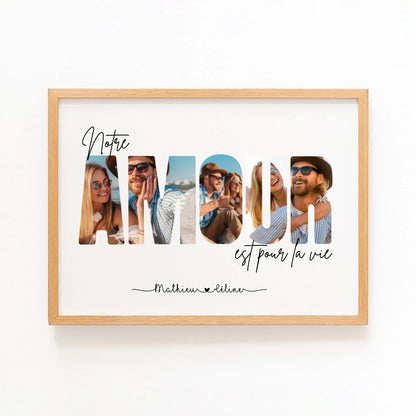 Affiche personnalisée couple - Notre amour est pour la vie – vue 2