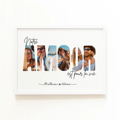 Affiche personnalisée couple - Notre amour est pour la vie – vue 3