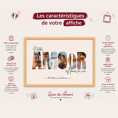 Affiche personnalisée couple - Notre amour est pour la vie – vue 5