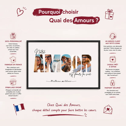 Affiche personnalisée couple - Notre amour est pour la vie – vue 6