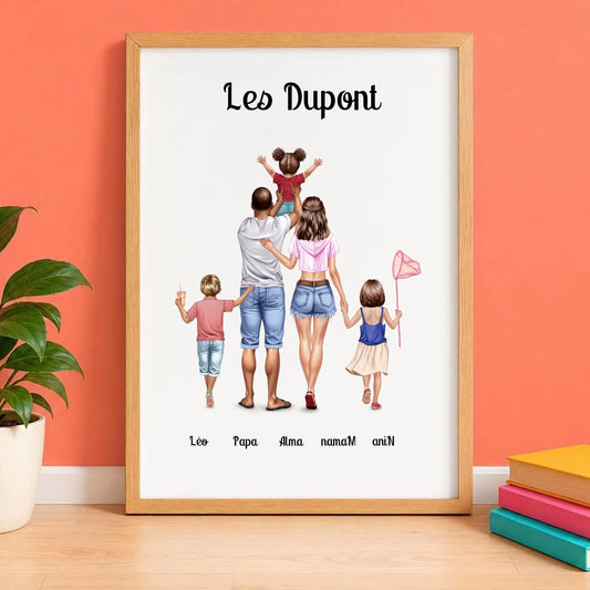 Affiche famille cadeau