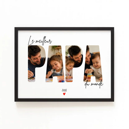 Affiche personnalisée papa - Le meilleur Papa du monde