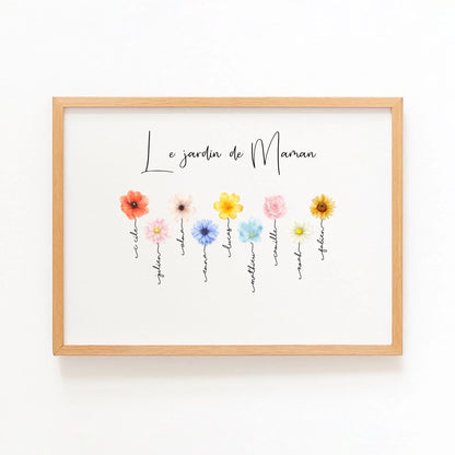 Affiche personnalisée maman - Le jardin de Maman – vue 2
