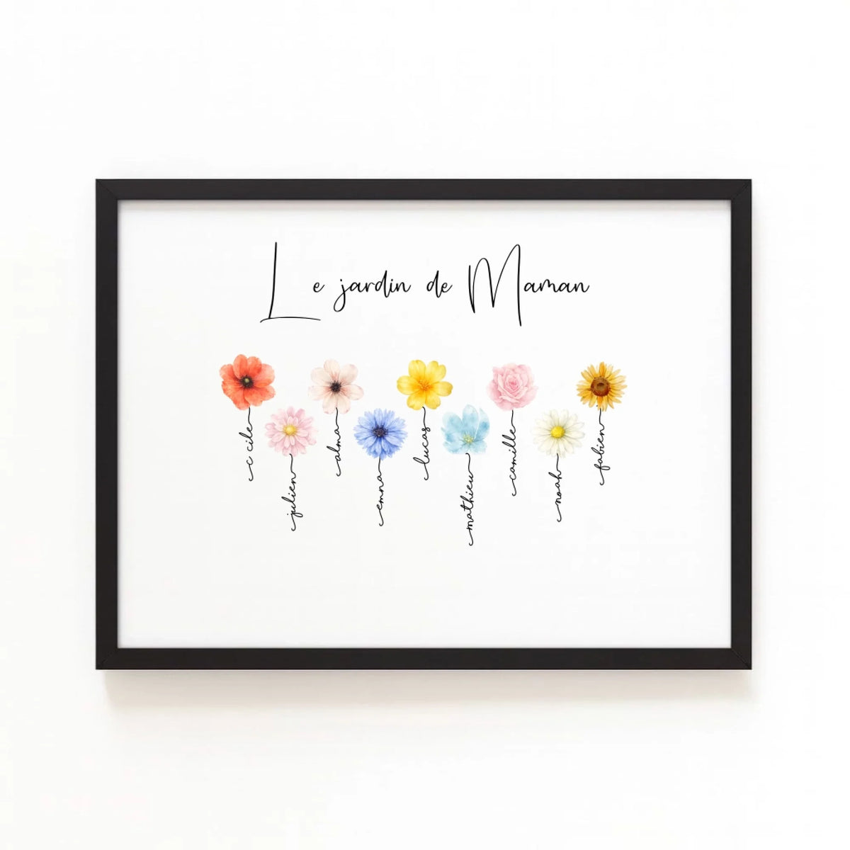 Affiche personnalisée maman - Le jardin de Maman